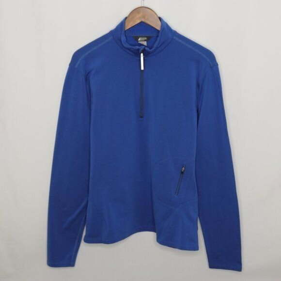 Mountain Equipment Co-op Men's Large Blue Fleece 1/4 Zip Pullover Jacket - Picture 1 of 7